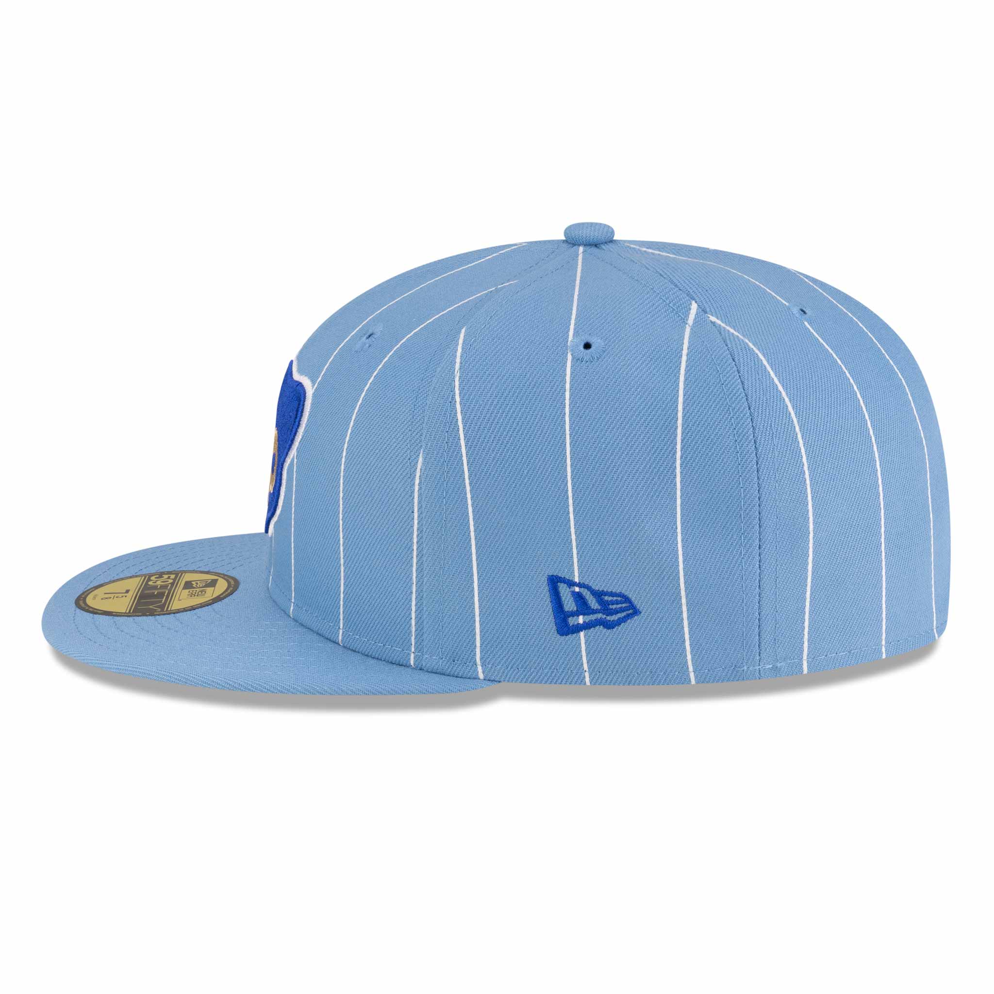 Chicago Cubs New Era 59FIFTY Baby Blue 1969 Bear Pinstripe Fitted Cap、mySite、vikingsvslions