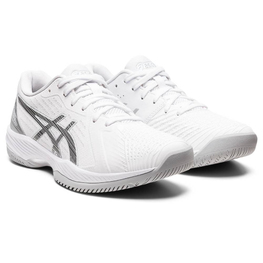 Asics Solution Swift FF Women's Tennis Shoe (White/Silver)、mySite、neckold