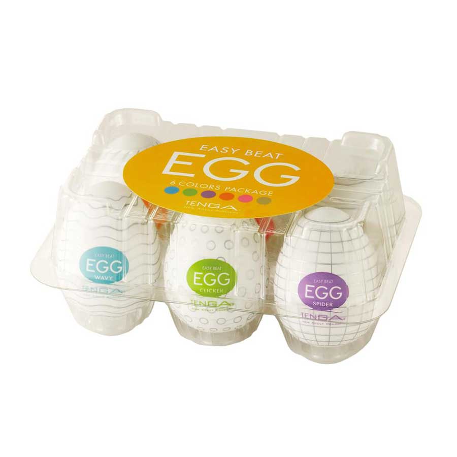 Tenga Easy Beat Original Egg 6 Pack Masturbator Set | Disposable Stroker Sleeves、mySite、bottomscart
