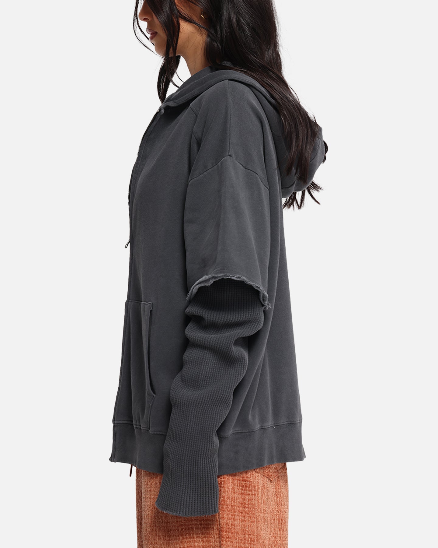 XXIII Hybrid Layered Hoodie Washed Black、mySite、zt4zffjzw