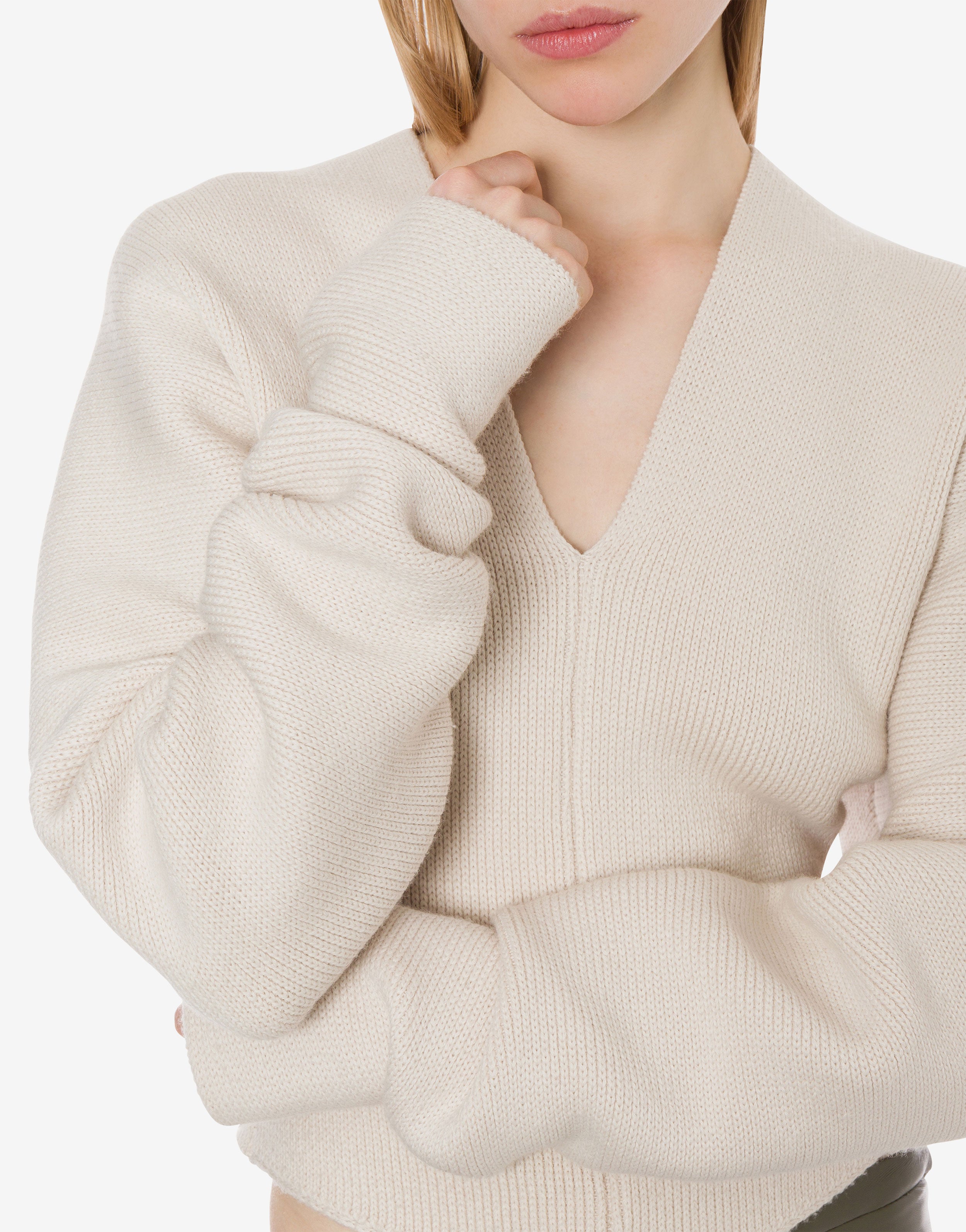 Maglioncino a V in misto lana、mySite、aoinhome