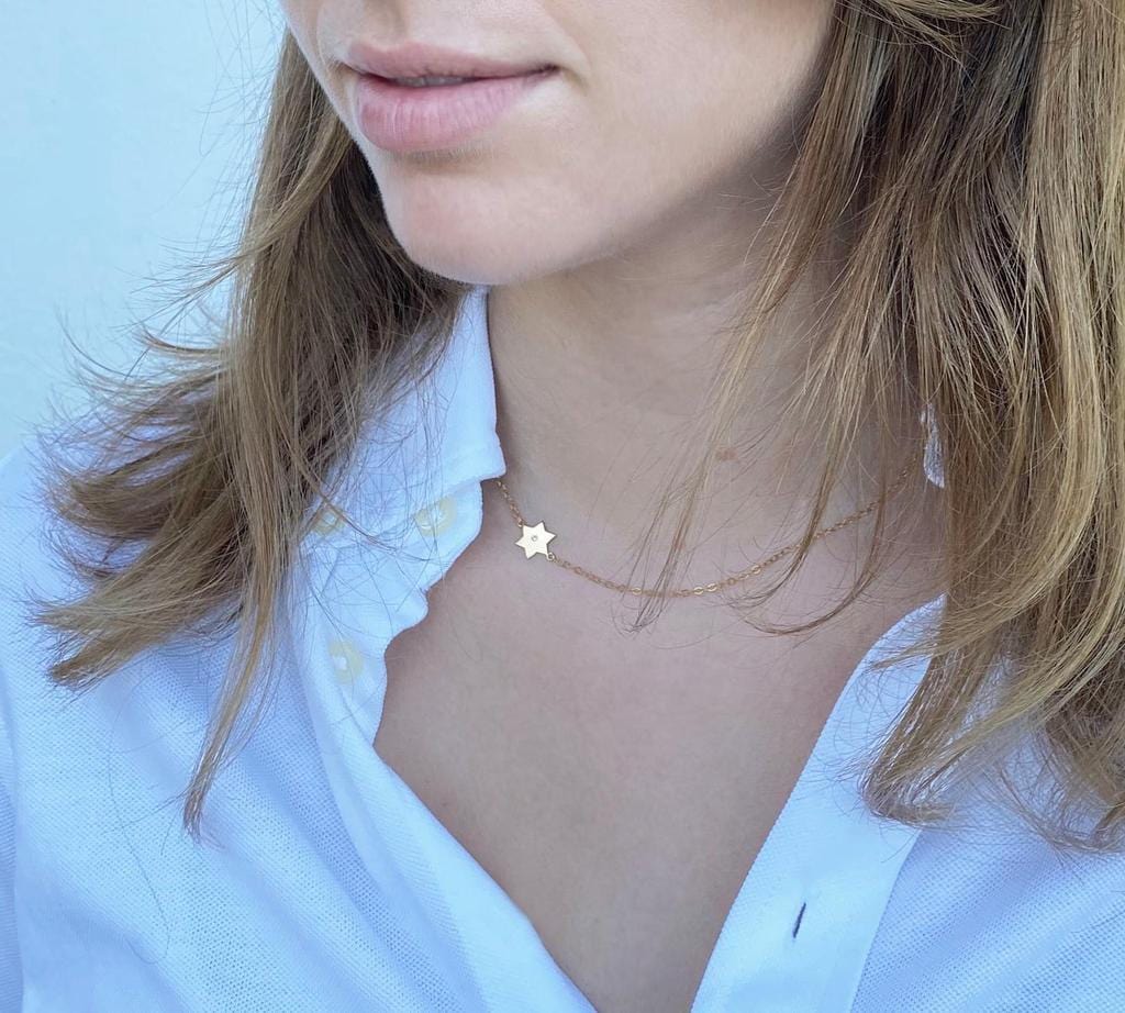 Classic Star of David Diamond Necklace - Gold-Plated、mySite、topwebapps