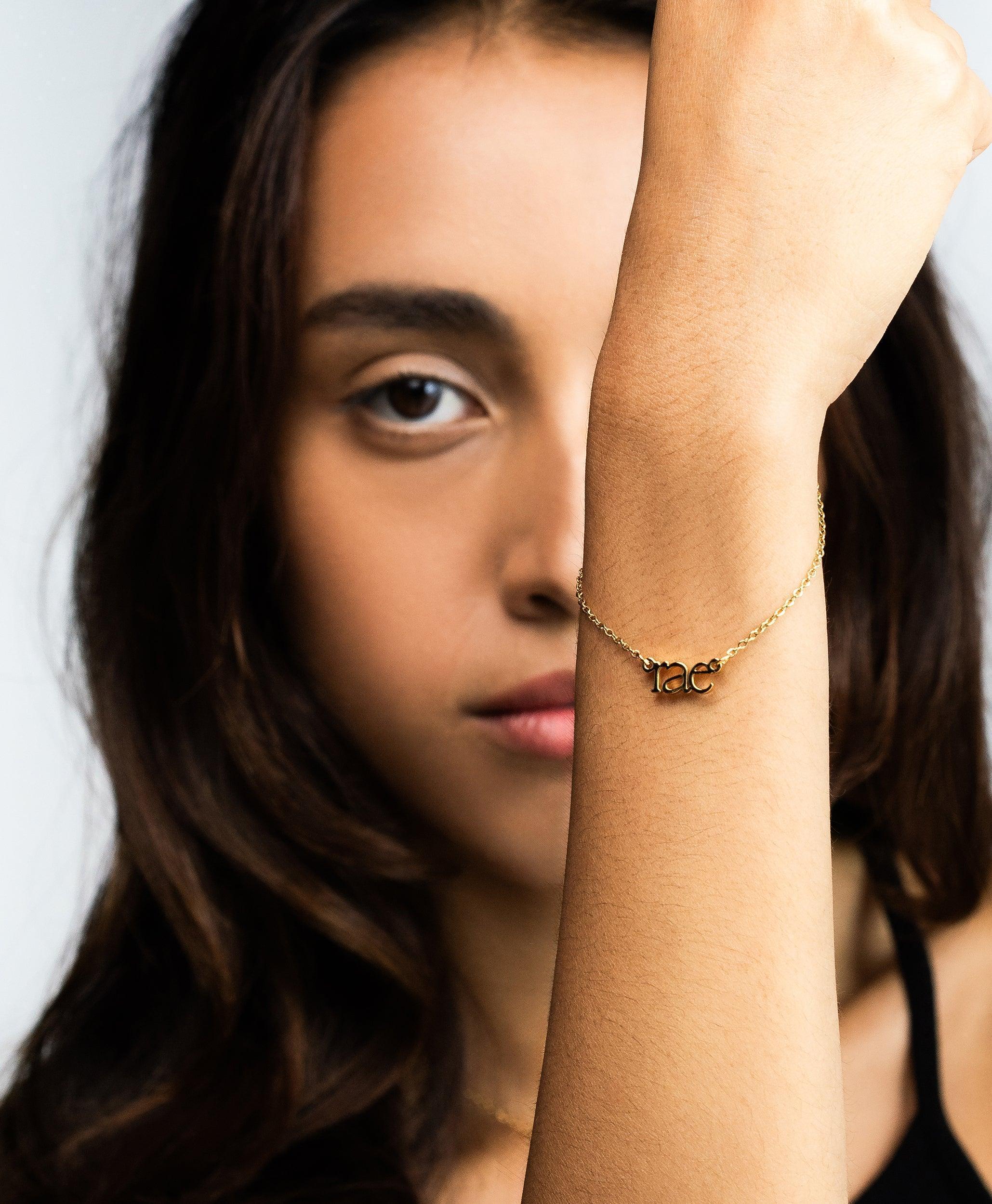  Sleek Name Bracelet 18ct Gold Vermeil