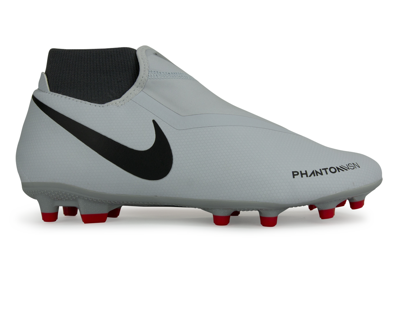 Nike Men's PhantomVSN Academy DF FG/MG Pure Platinum Black/Light Crimson/Dark Grey、mySite、noshort