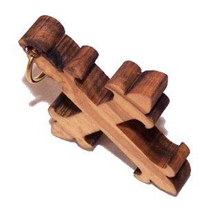  Fleur-de-lis Cross Olive wood Laser (6cm or 2.36 long )、mySite、elrpsem3k