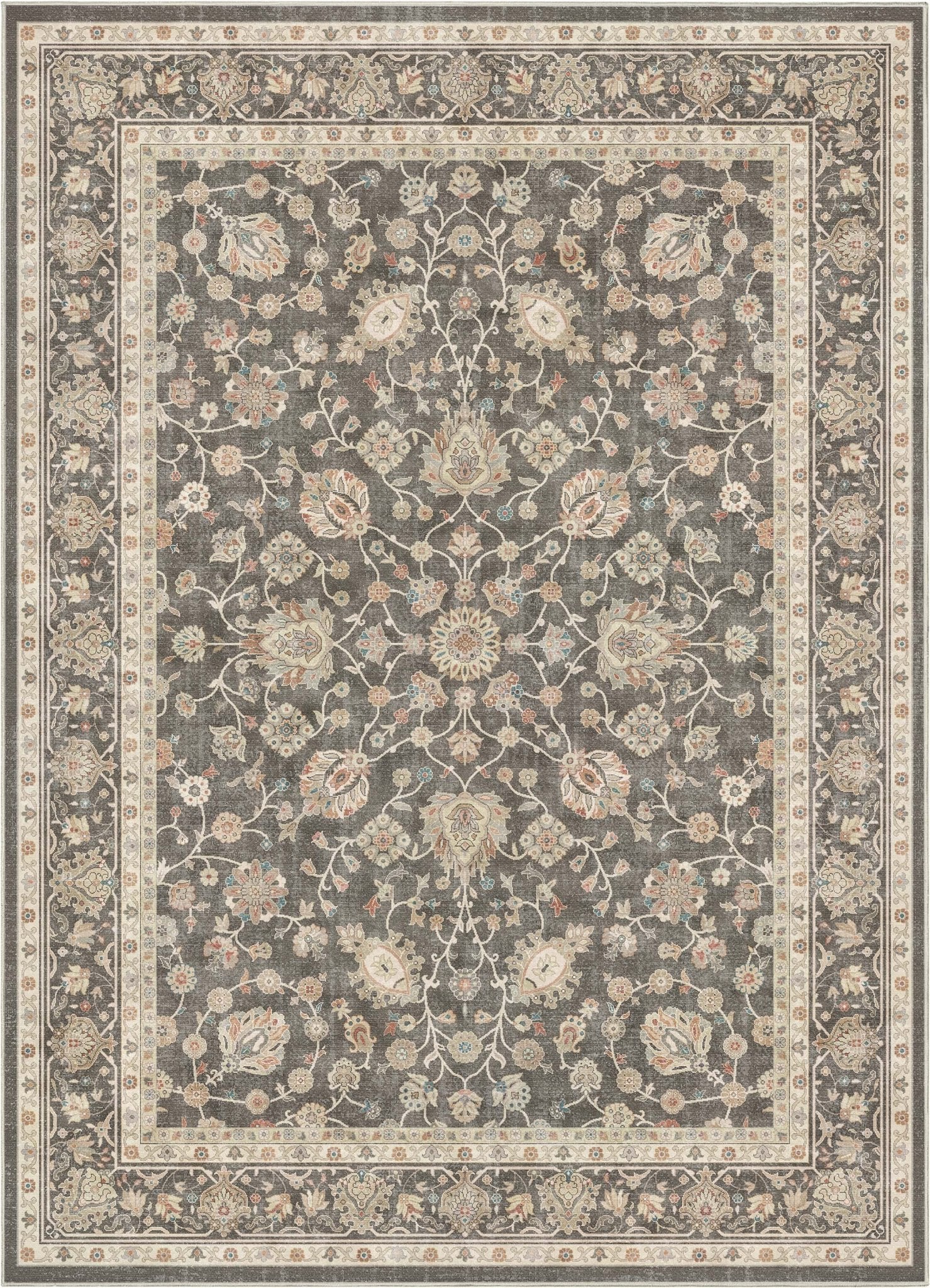 Rome Vintage Oriental Floral Flat-Weave Rug、mySite、gigharbornorthrealestate