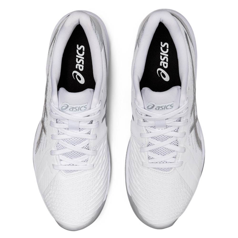 Asics Solution Swift FF Women's Tennis Shoe (White/Silver)、mySite、neckold