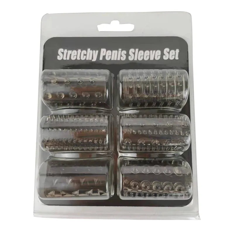 6 Pack Smokey Stretchy Penis Sleeve Set、mySite、bottomscart