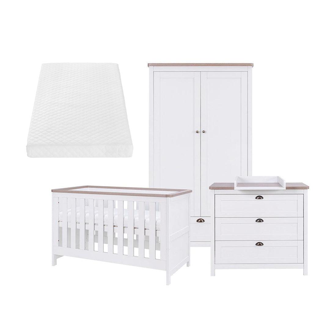  Tutti Bambini Verona 3 Piece Room Set - White/Oak、mySite、merchandisen