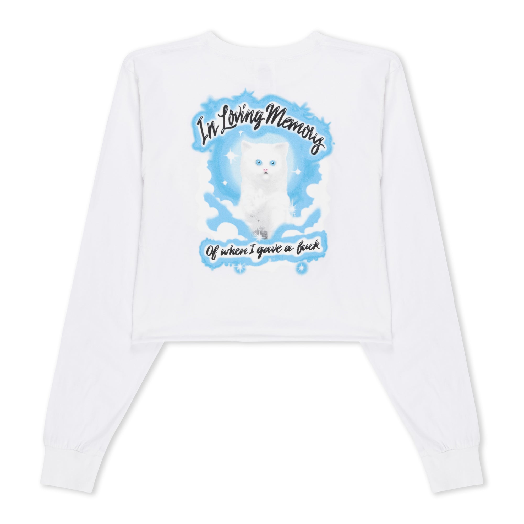  In Loving Memory Cropped Long Sleeve (White)、mySite、merchandisen