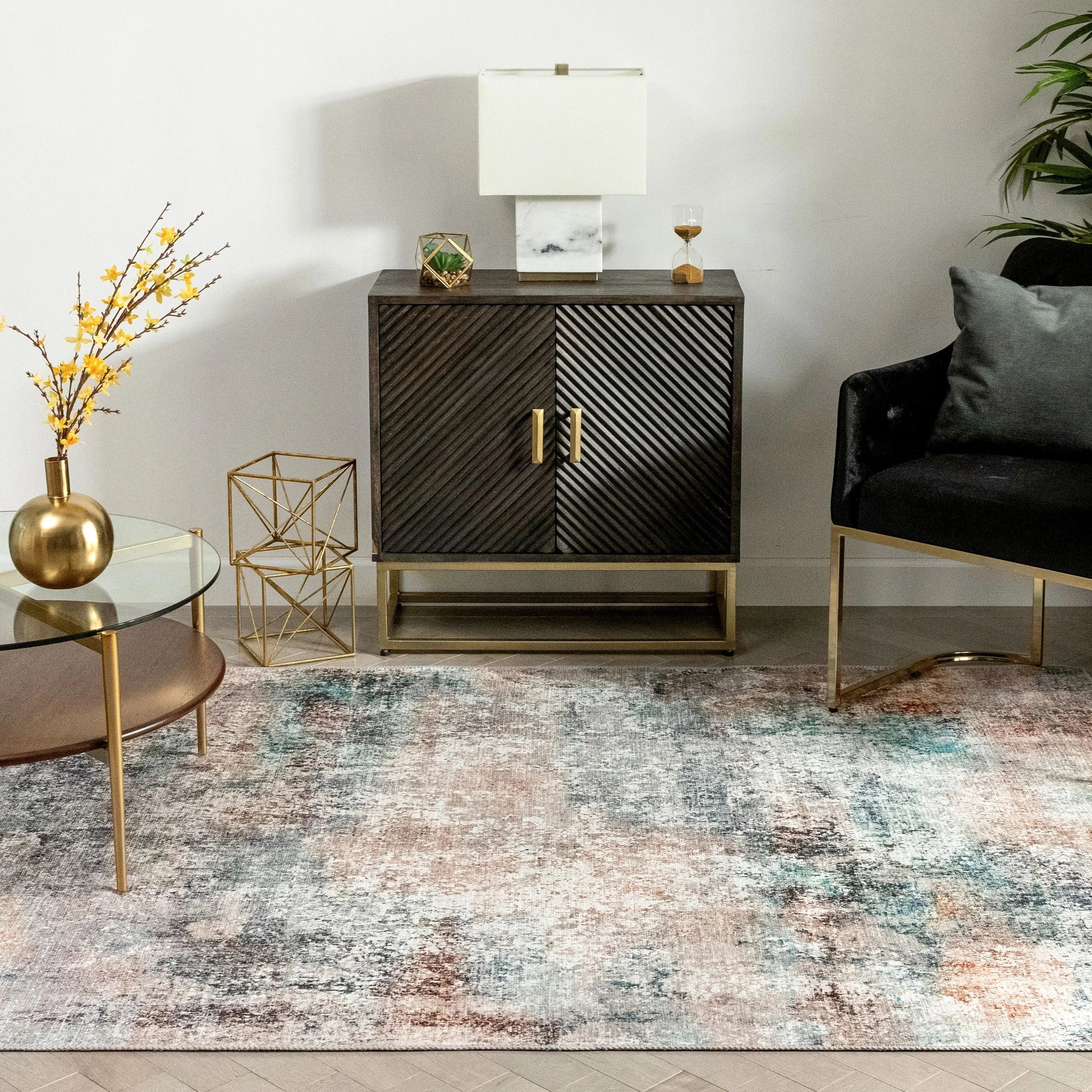 Amesti Machine Washable Light Blue Flat-Weave 5'3 x 7'3 Rug、mySite、gigharbornorthrealestate