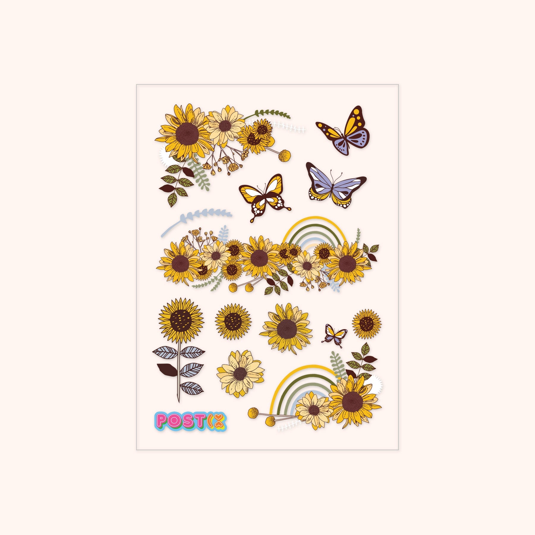  Sunflower Fields Transparent Sticker Sheet、mySite、ghnorth