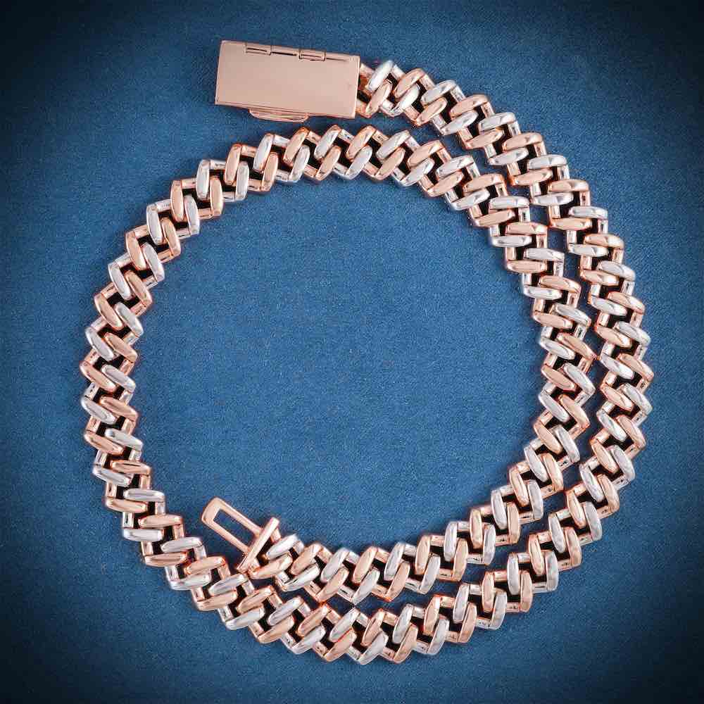 12MM Custom Clasp Two-Tone Cuban Link Chain 14K Gold、mySite、hinf8tx79