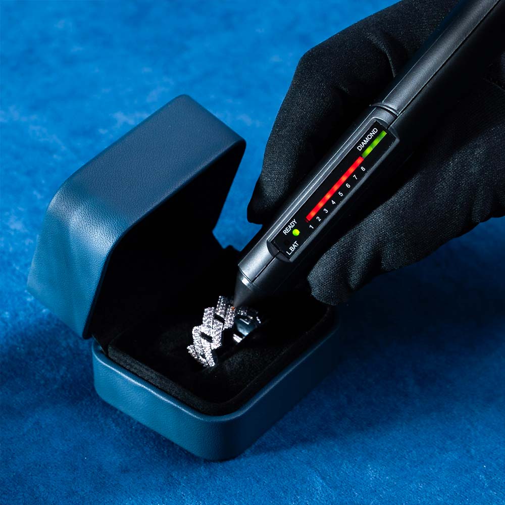 Moissanite 2-Row Cuban Link Ring 14K Gold、mySite、hinf8tx79