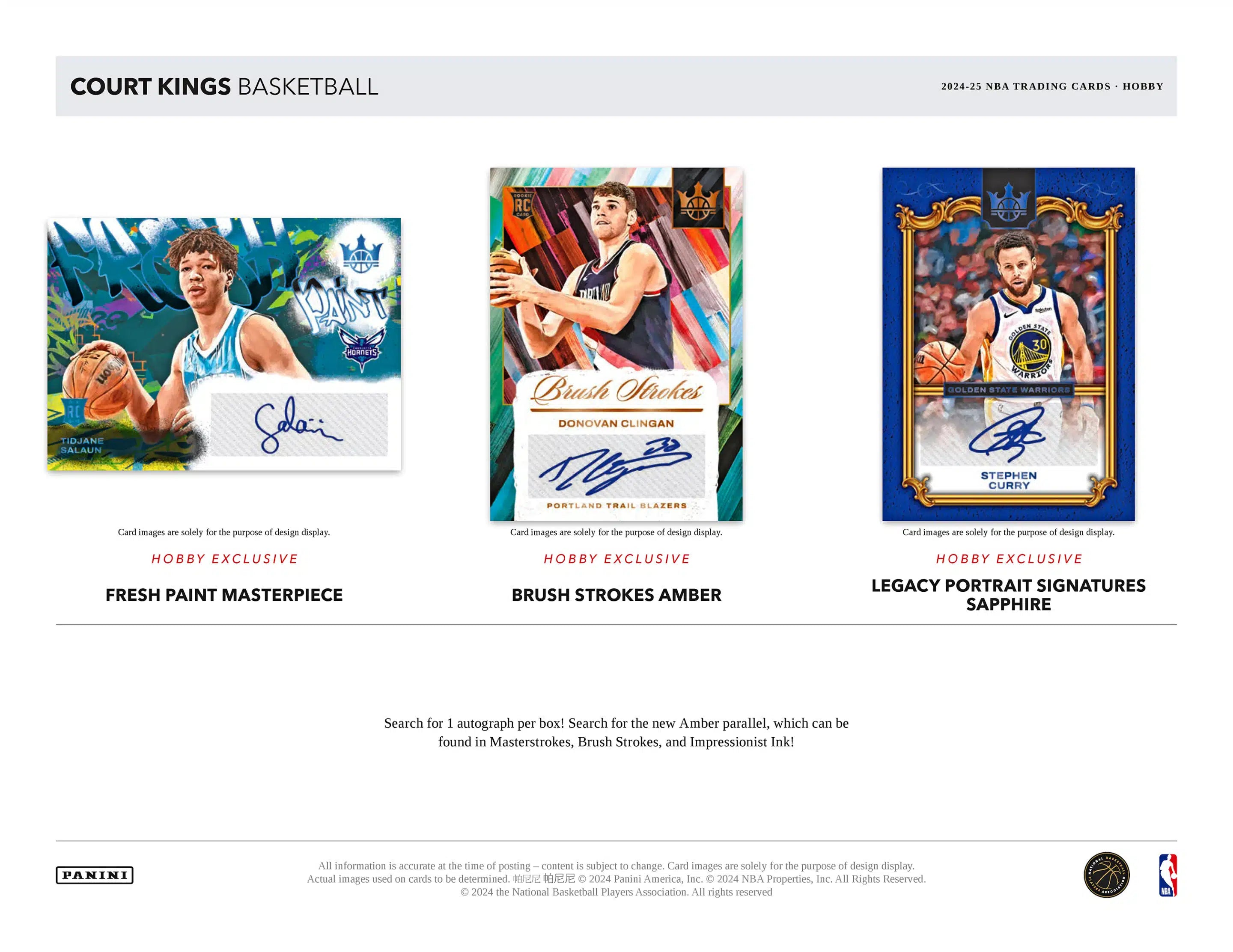 Panini Court Kings NBA Basketball 2024/25 - Hobby Box、mySite、waistdrama