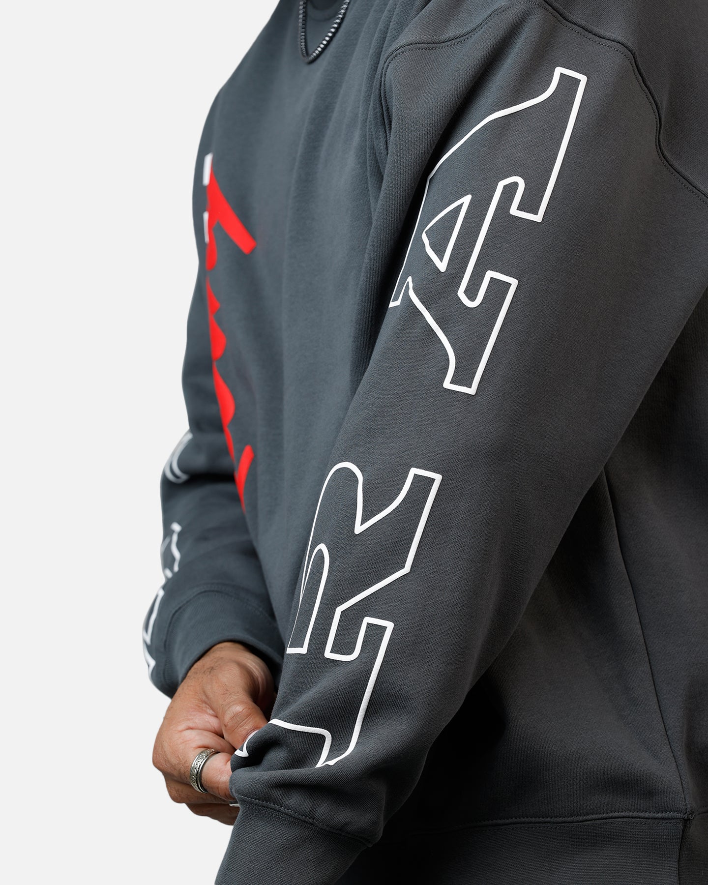 Fox Racing Honda Oversized Fleece Crewneck Dark Grey、mySite、zt4zffjzw