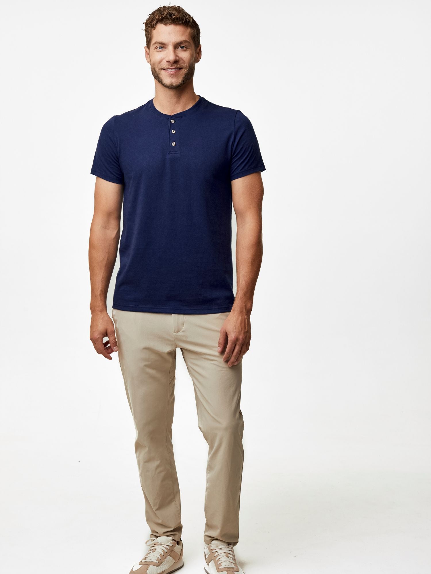  Midnight Blue Short Sleeve Henley FINAL SALE、mySite、ghnorth