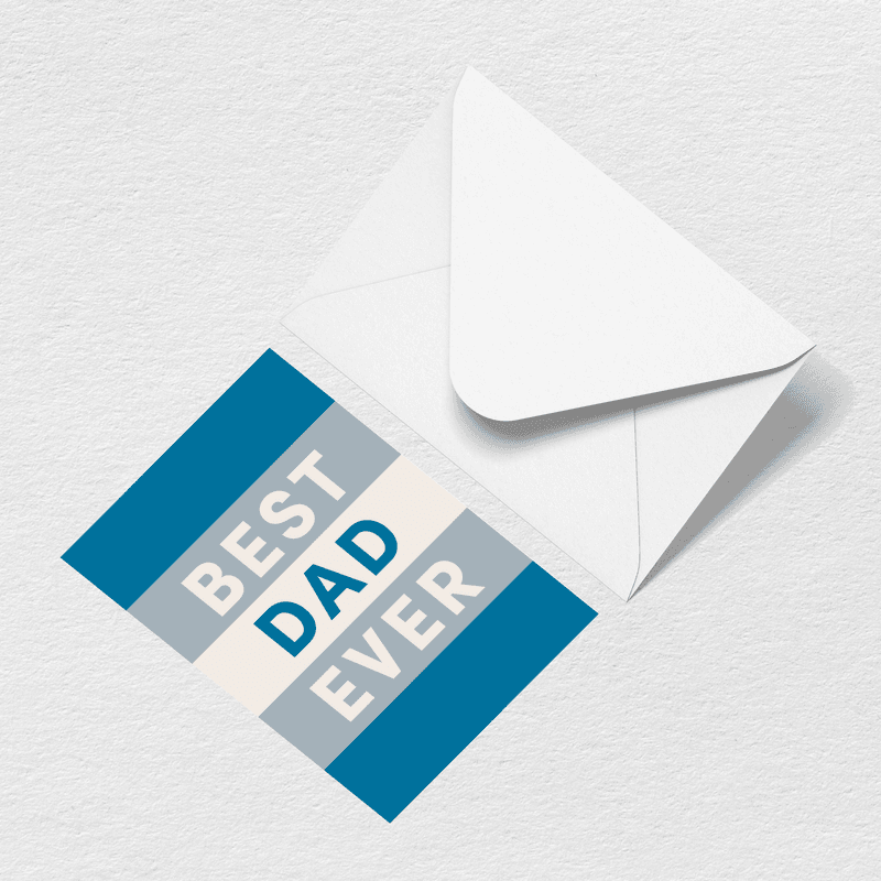 Father's Day Best Dad Ever Greeting Card、mySite、solidvoid