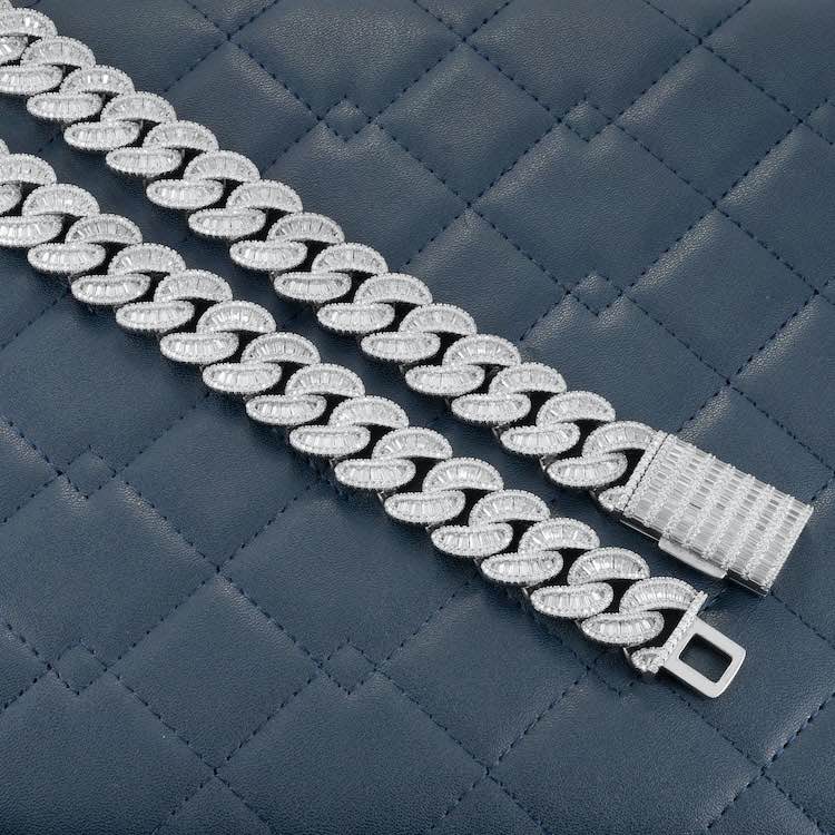 20MM Moissanite Baguette Miami Cuban Link Chain 14K Gold、mySite、hinf8tx79