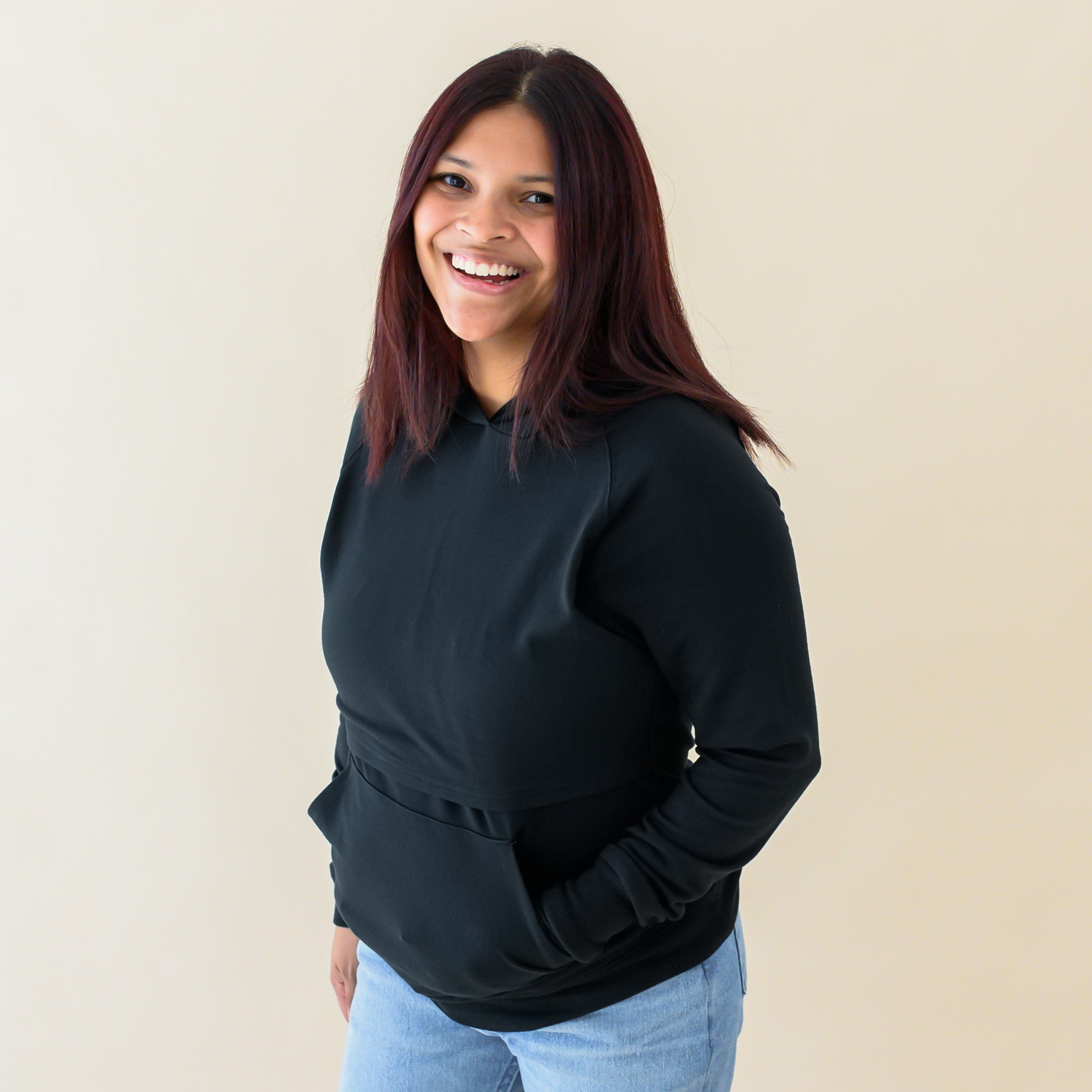  Women's French Terry Nursing Hoodie in Midnight、mySite、layawaytickets