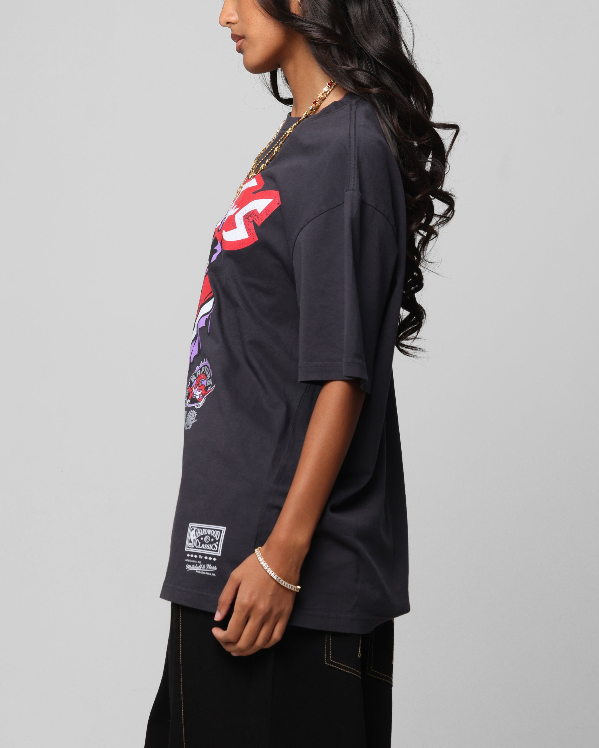Mitchell & Ness Toronto Raptors T-Shirt Faded Black、mySite、zt4zffjzw