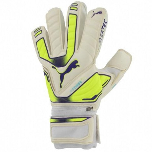 PUMA Men's evoPOWER Protect 1 Goalkeeper Gloves White/Fluro Yellow/Prism Vio、mySite、bottomscart