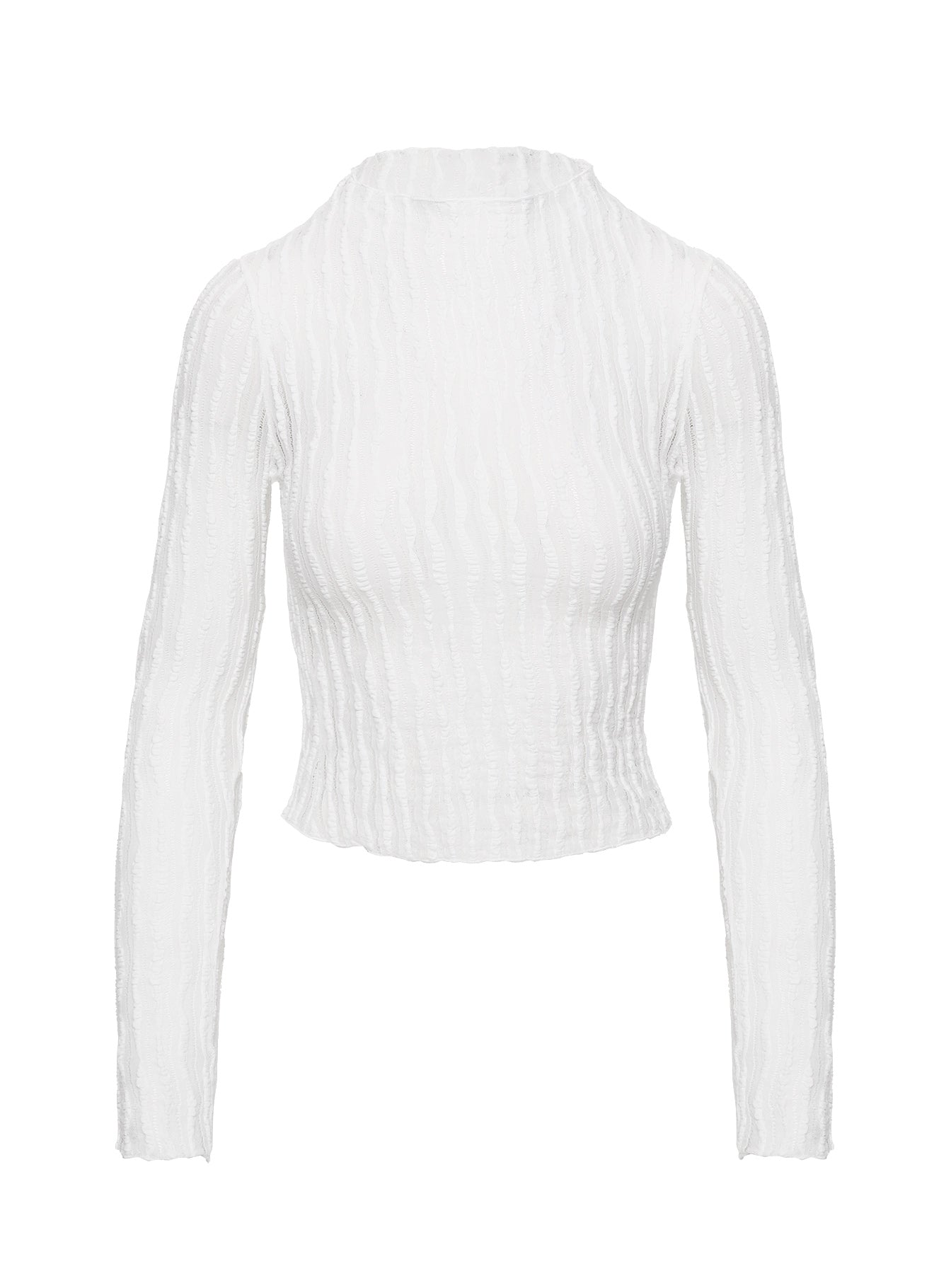Padra Long Sleeve Top White、mySite、solidvoid