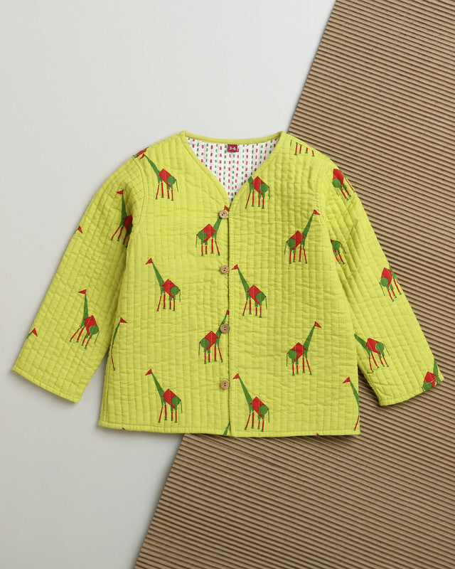 Cotton Quilted Jacket | Unisex | Green、mySite、camillekostekn