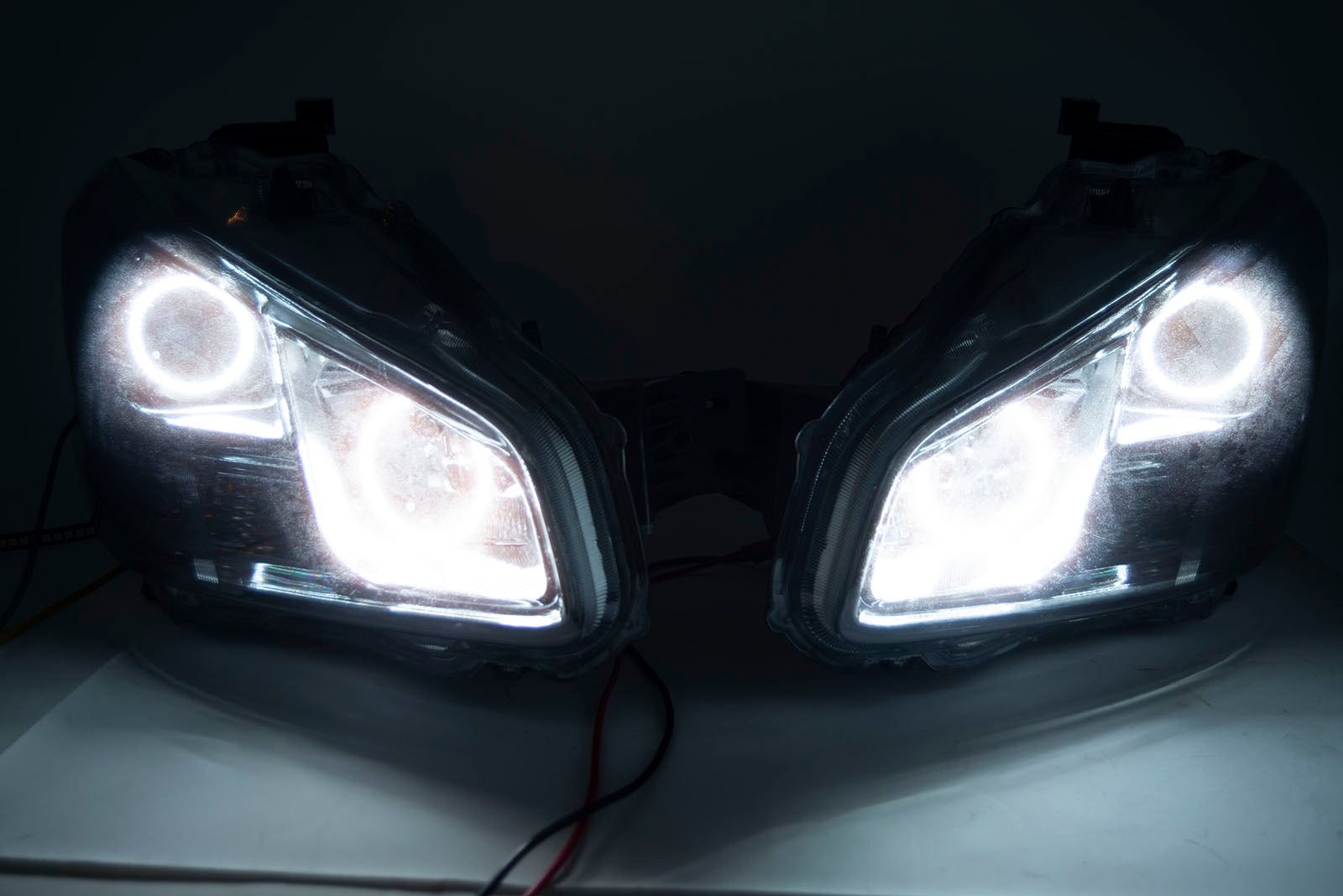 2009-2014 Nissan Maxima Headlights - ORACLE WHITE LED Halo Kit + Tinted Lenses、mySite、nflplayoffbracketp