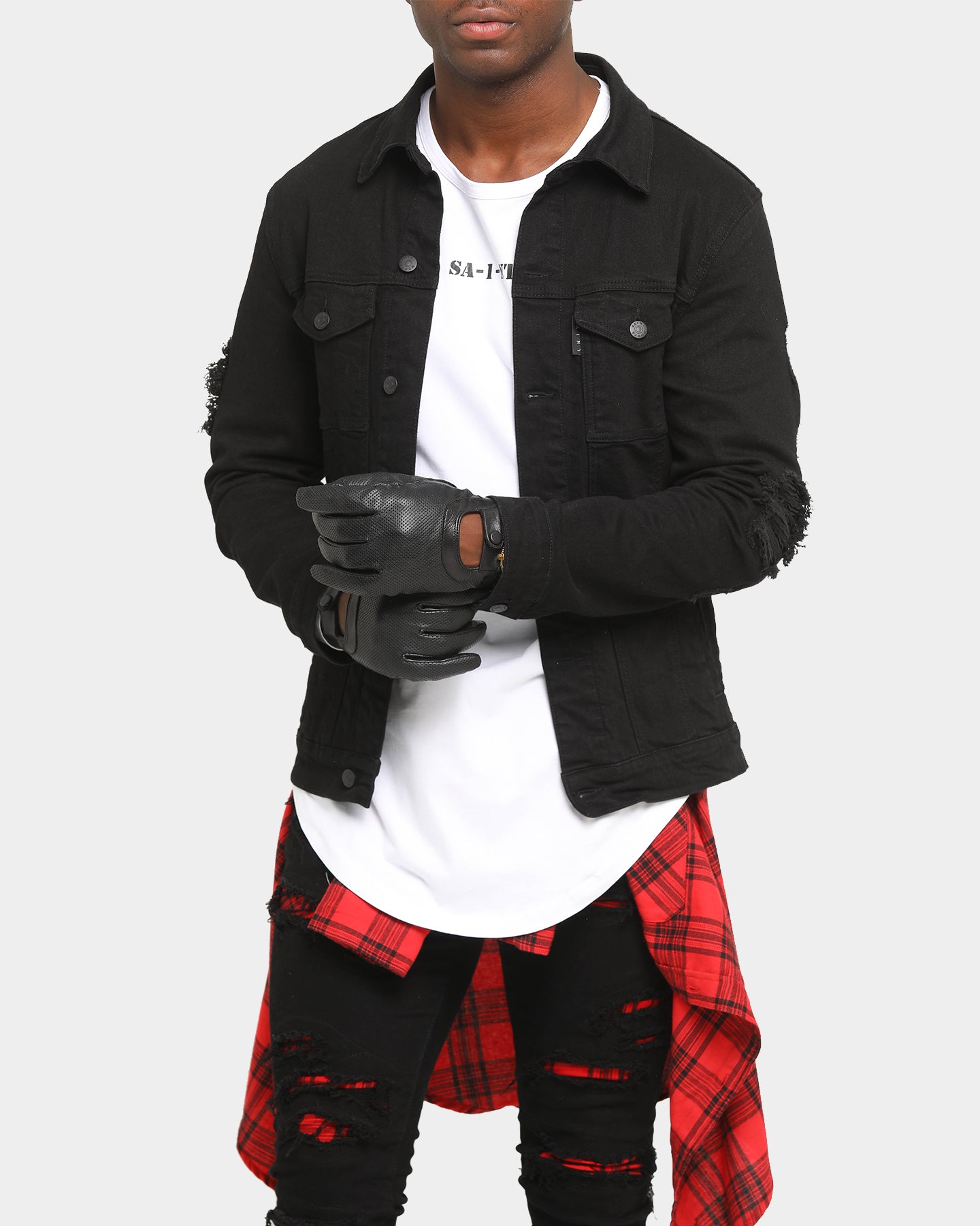 Saint Morta Men's Genuine Leather Gloves Black、mySite、zt4zffjzw