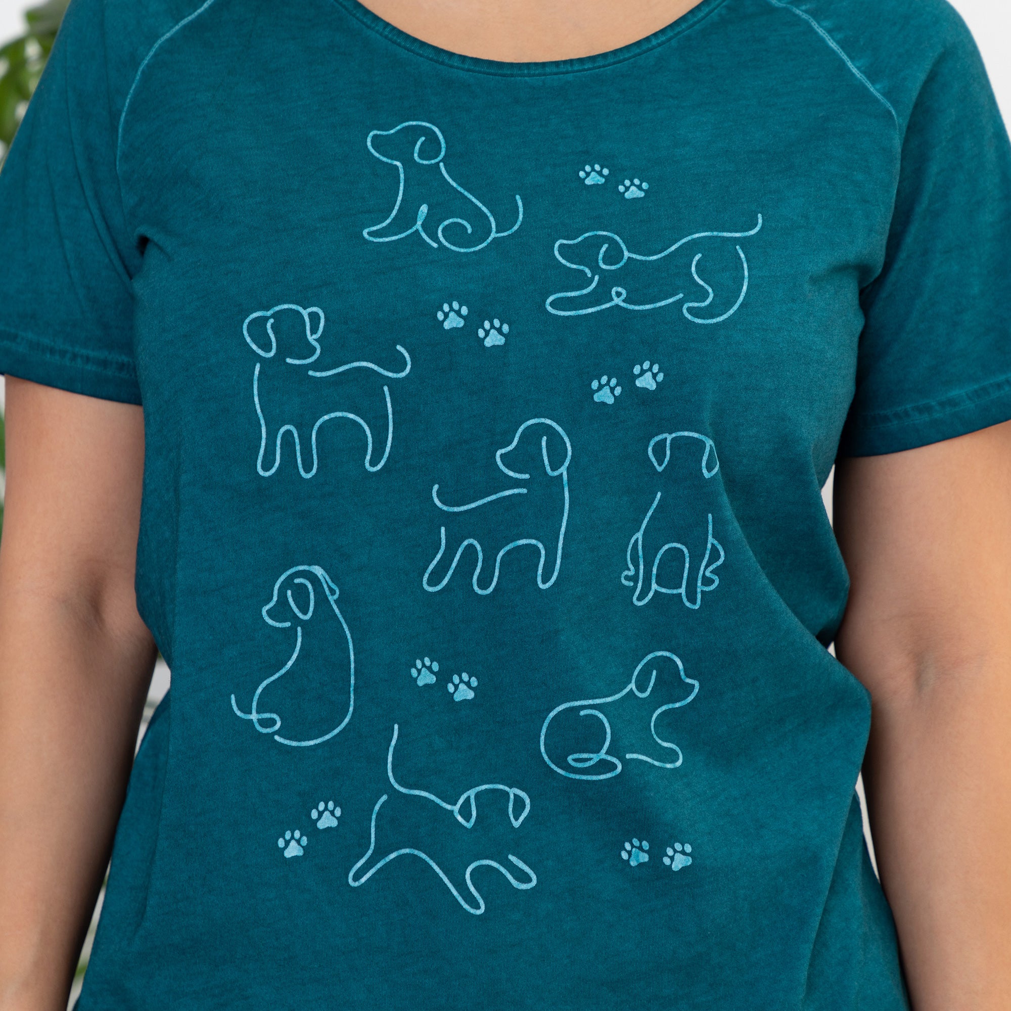 Pet Silhouette Acid Wash Tee、mySite、camillekostekn