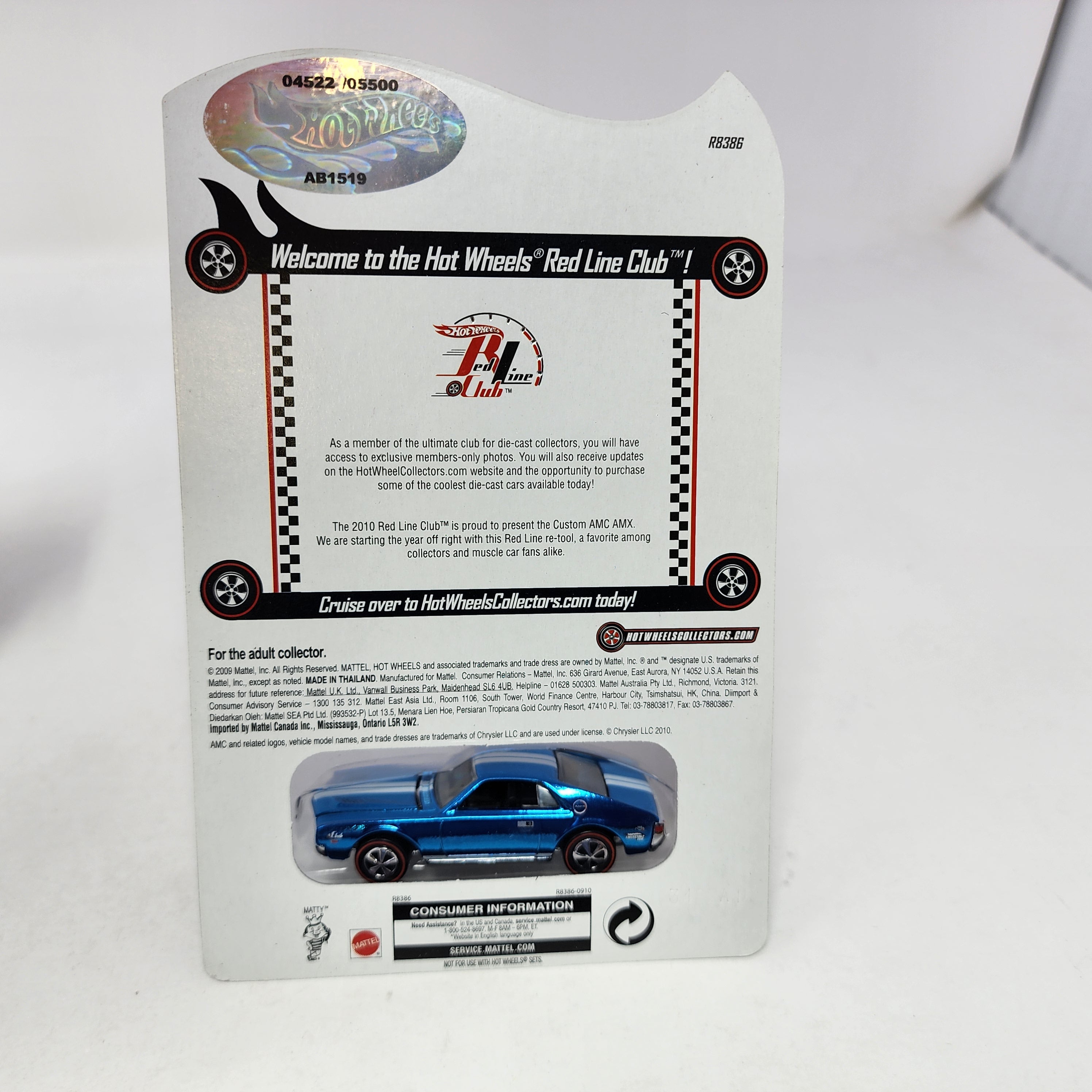 Custom AMC AMX Blue * Hot Wheels Red Line Club RLC Exclusive、mySite、hgirdovlk