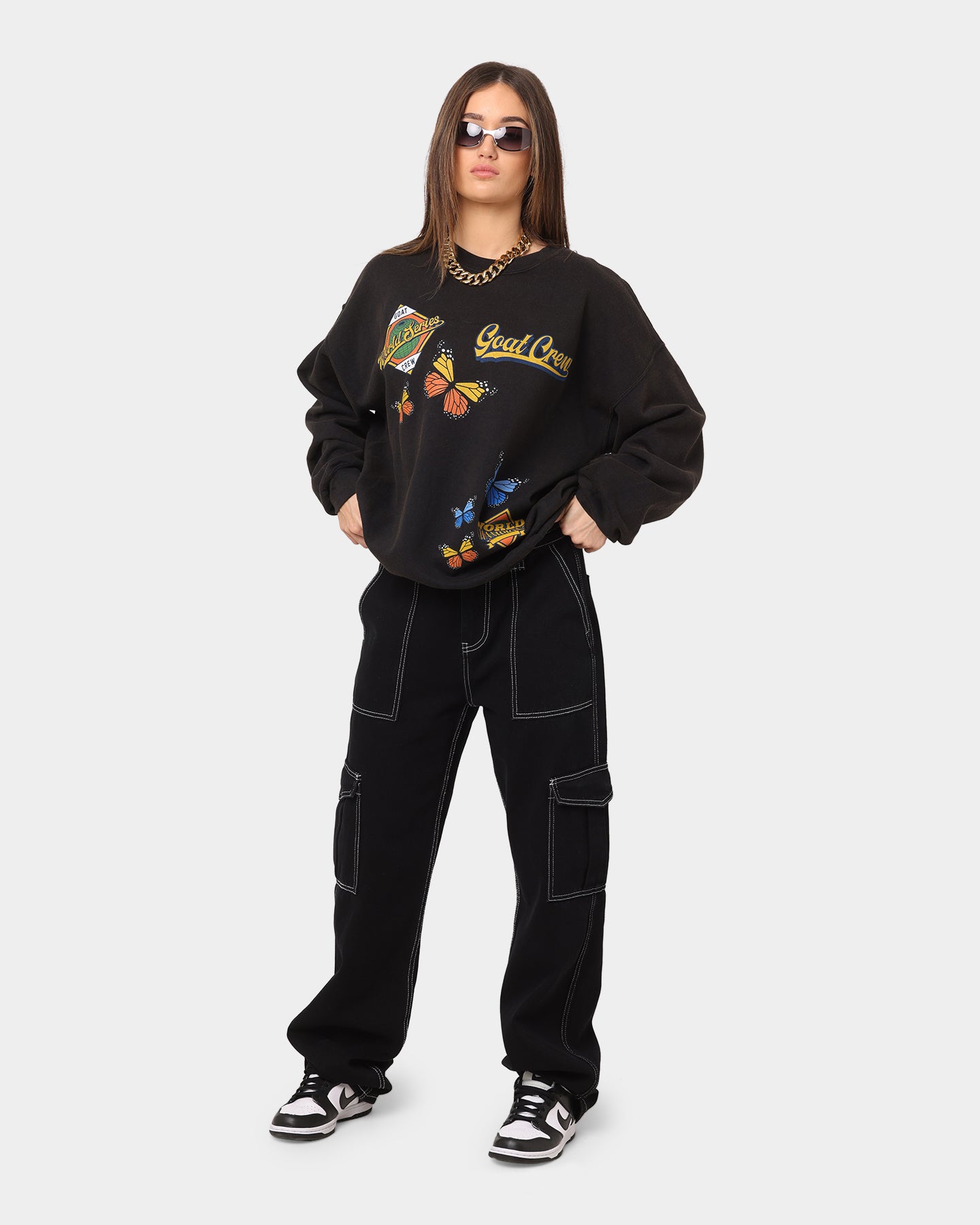 Goat Crew World Champs Vintage Crewneck Black Wash、mySite、zt4zffjzw