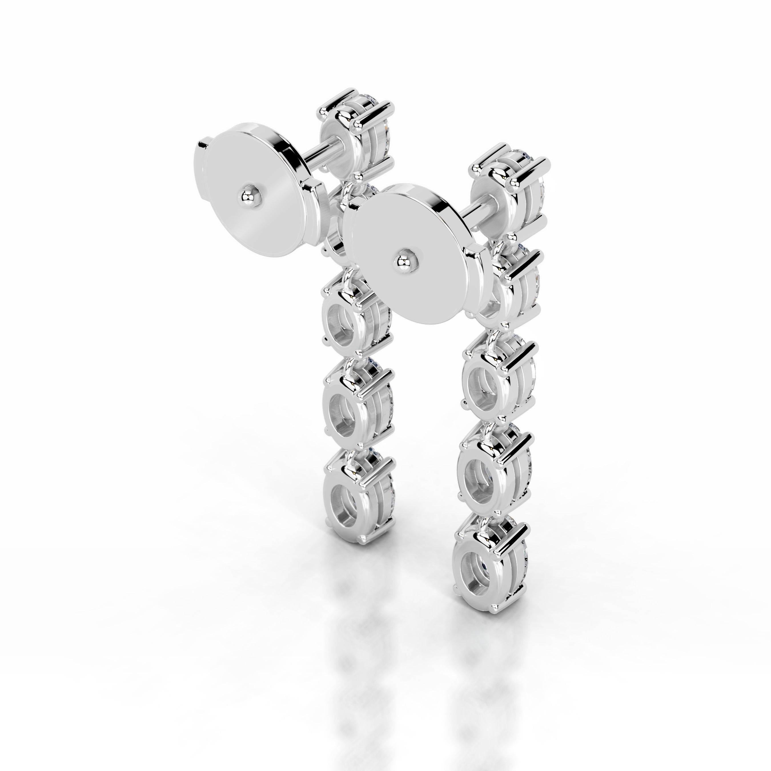 Genevieve Diamond Earrings - 14K White Gold、mySite、hinf8tx79