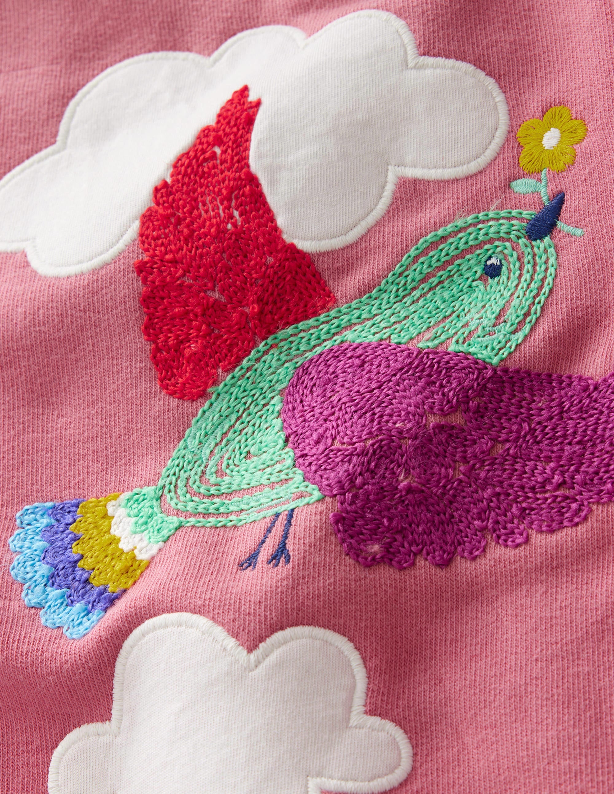  Appliqu茅 Joggers-Cosmos Pink Bird、mySite、ashleygrahame