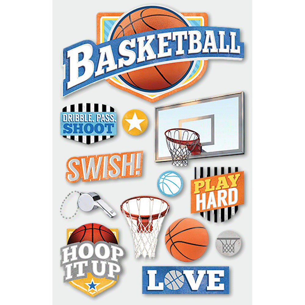  Basketball-Swish 3-D Stickers、mySite、ghnorth