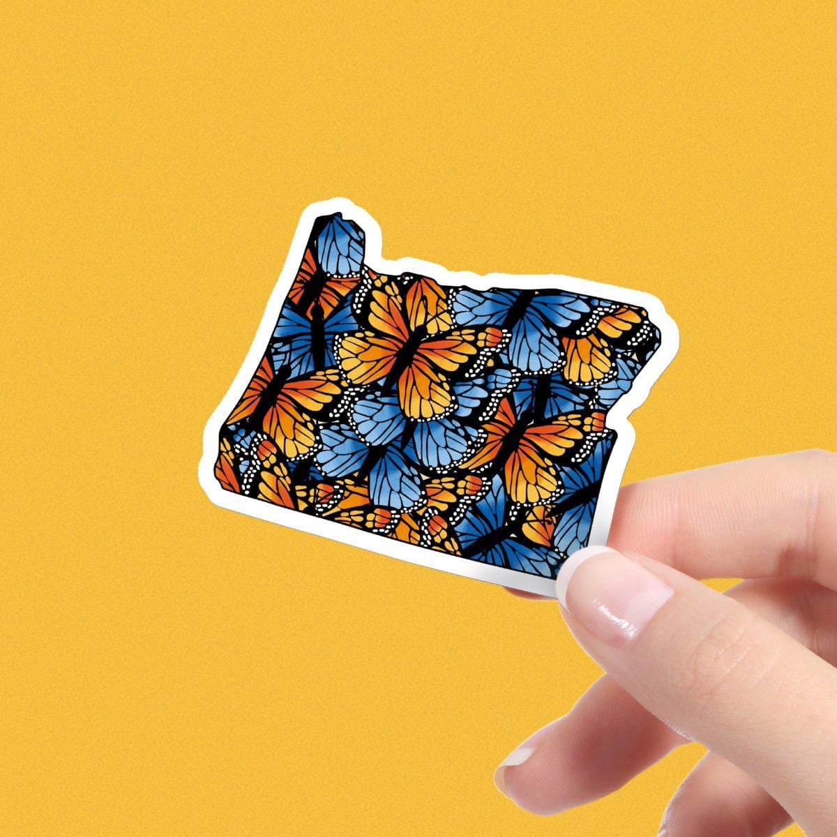  Oregon Butterfly Pattern Sticker、mySite、elrpsem3k