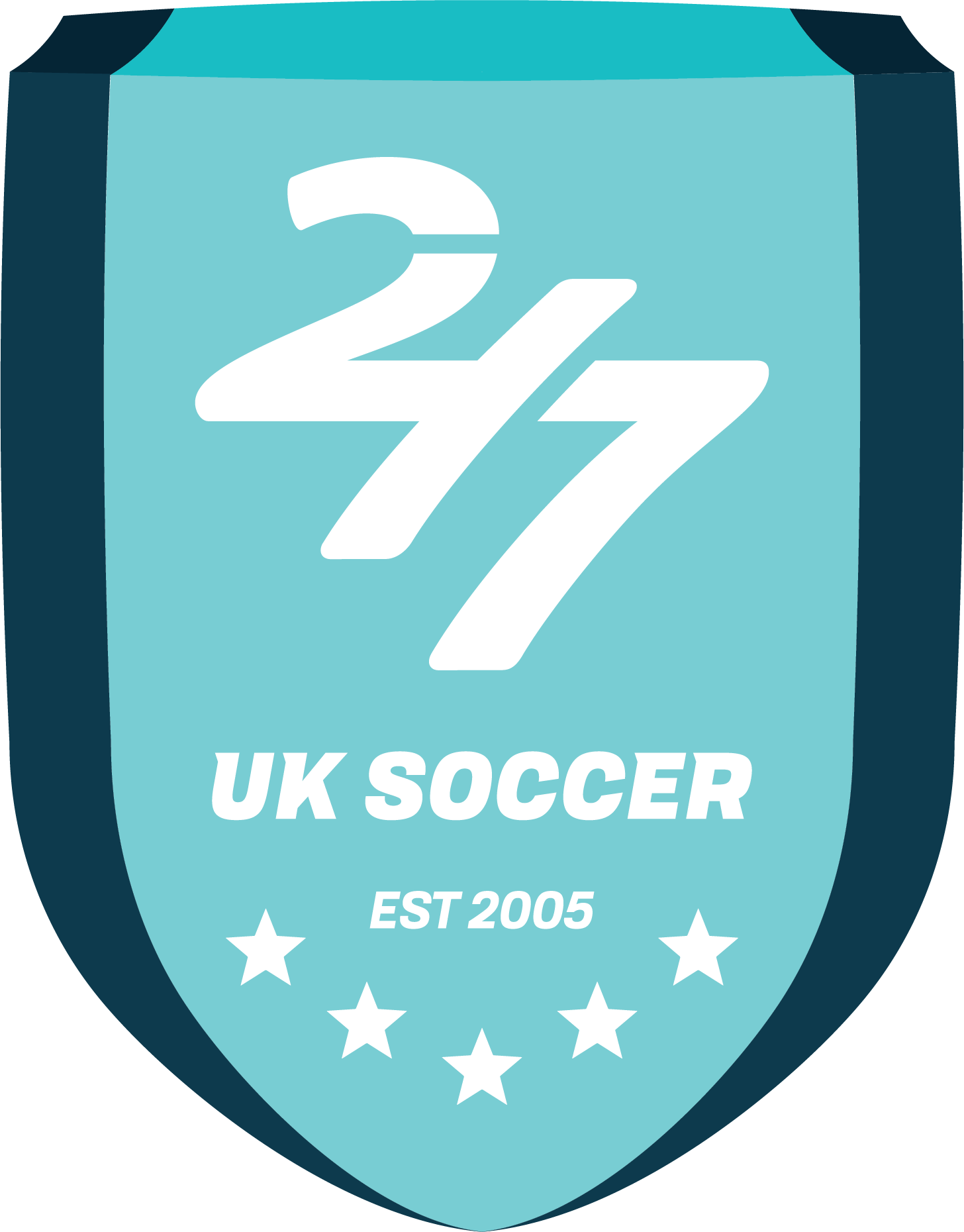 24-7 UK Soccer Crest Patch - Teal、mySite、noshort