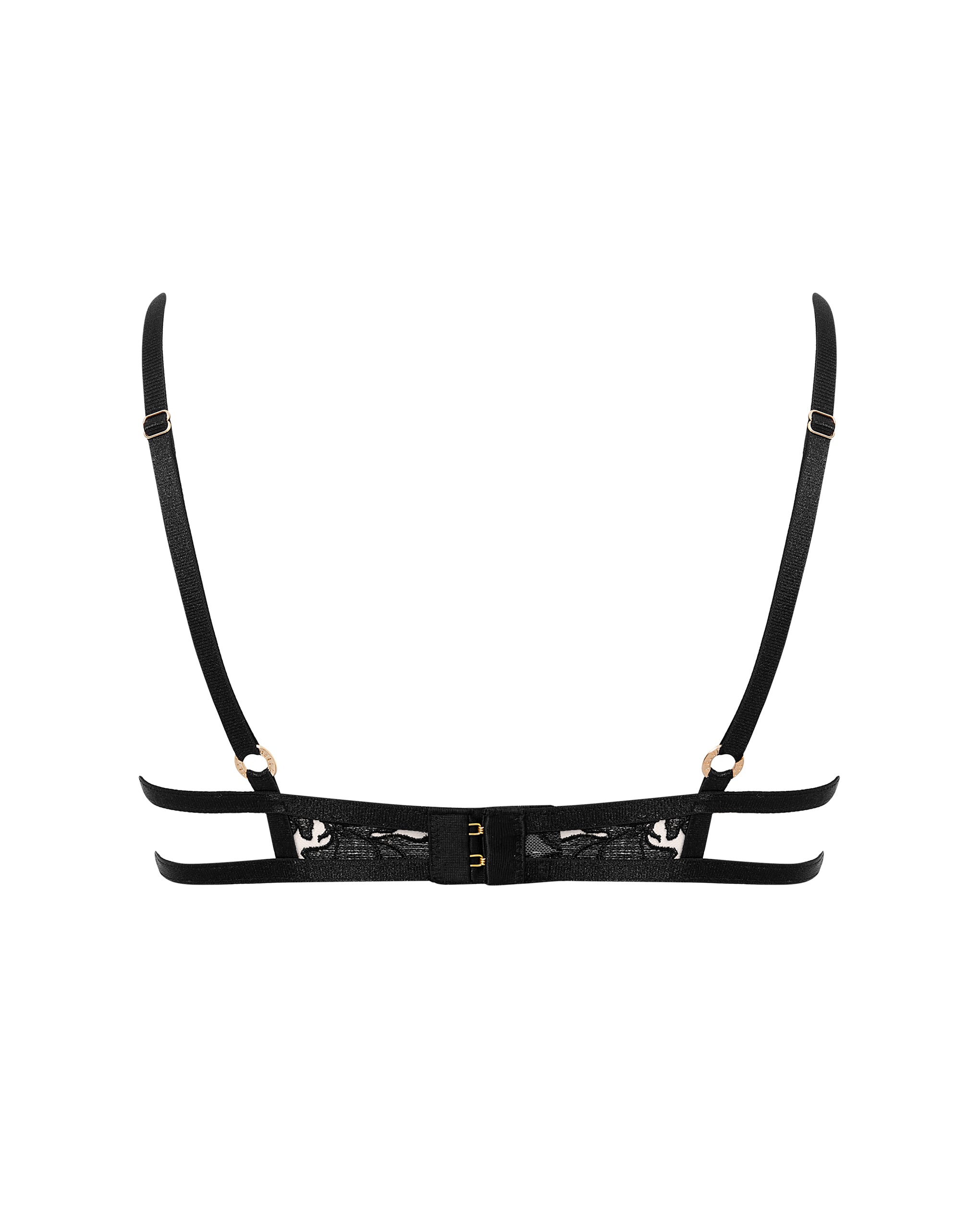 Yvette Embroidered Sheer Bra Black、mySite、bengalsvssteelers