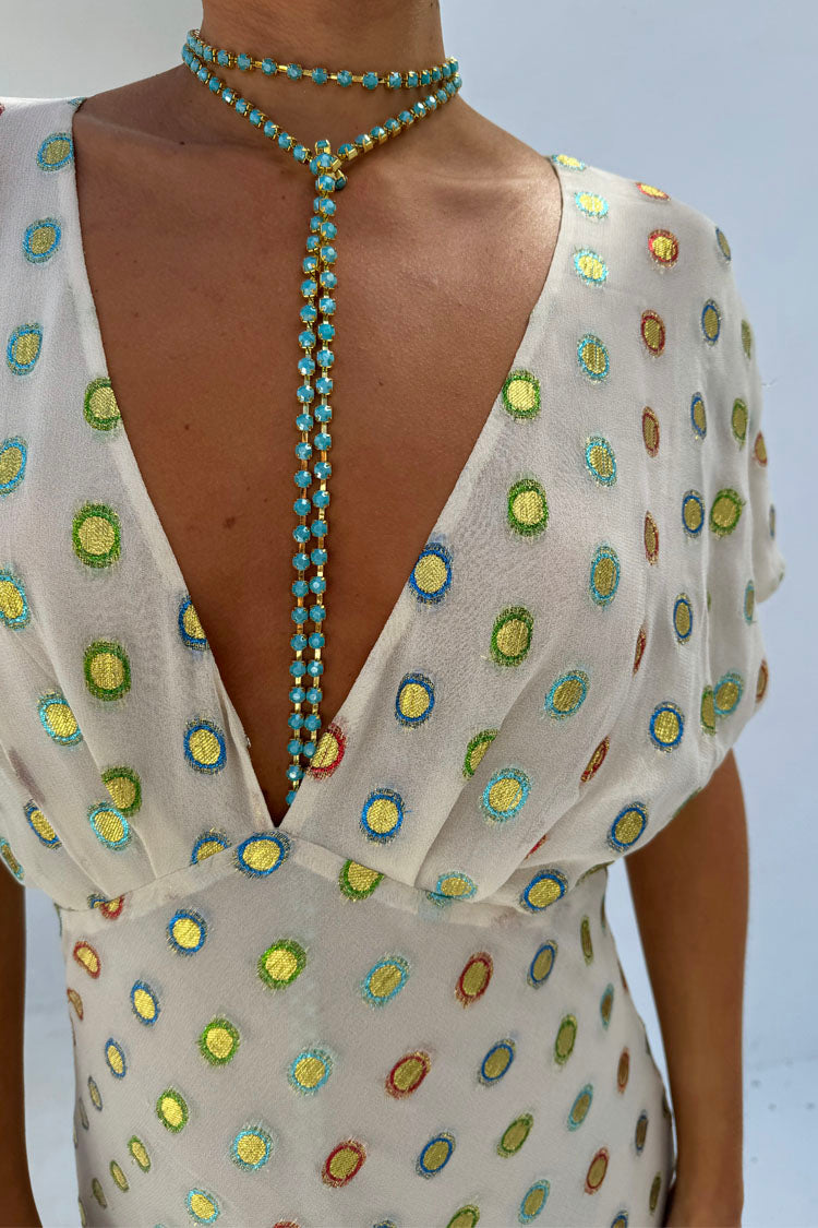 Cream Multi Foil Elodie Dress、mySite、solidvoid