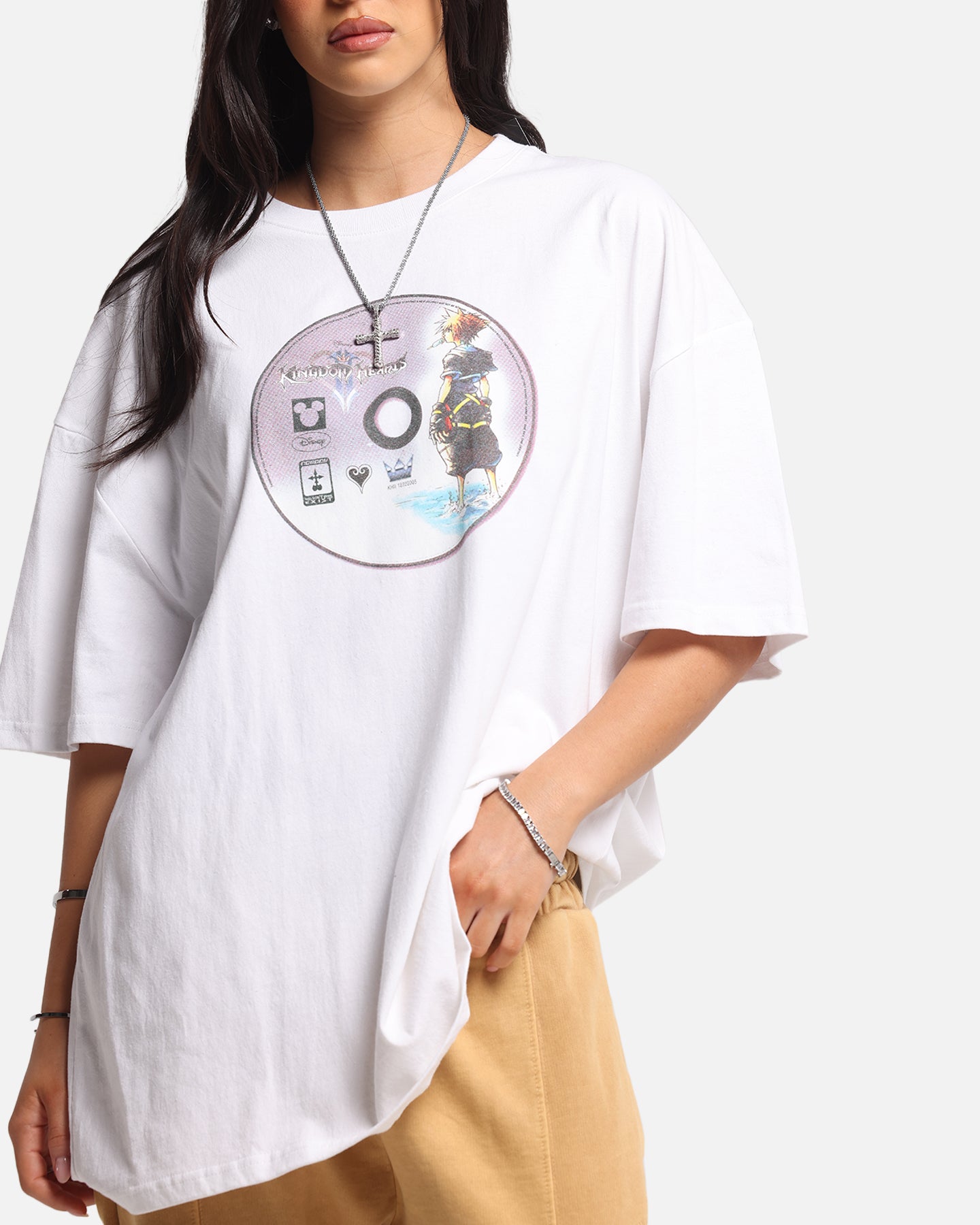 Goat Crew Disney Kingdom Hearts Disc Heavy T-Shirt White、mySite、zt4zffjzw