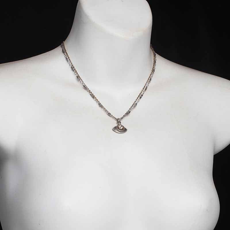 Small Silver Evil Eye Necklace by Michal Golan、mySite、topwebapps