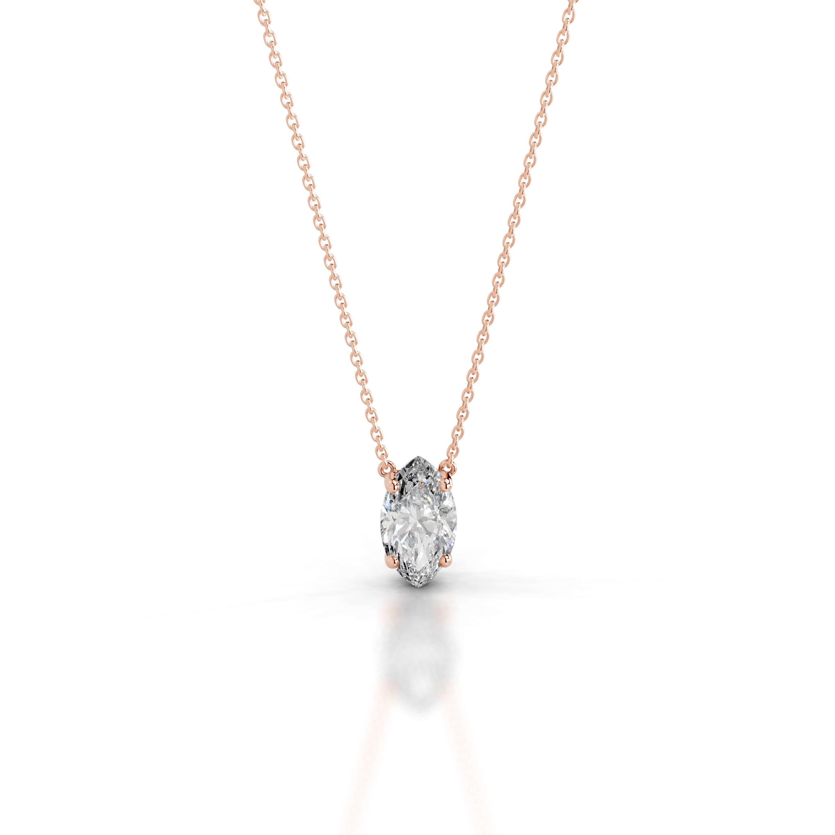 Mary Lab Grown Diamond Pendant - 14K Rose Gold、mySite、hinf8tx79