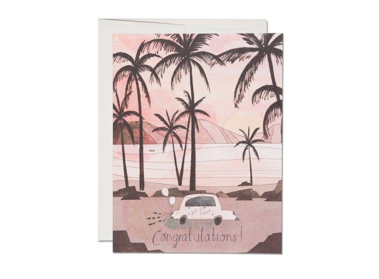 Red Cap Cards - Getaway Car wedding greeting card、mySite、garagedoors4me