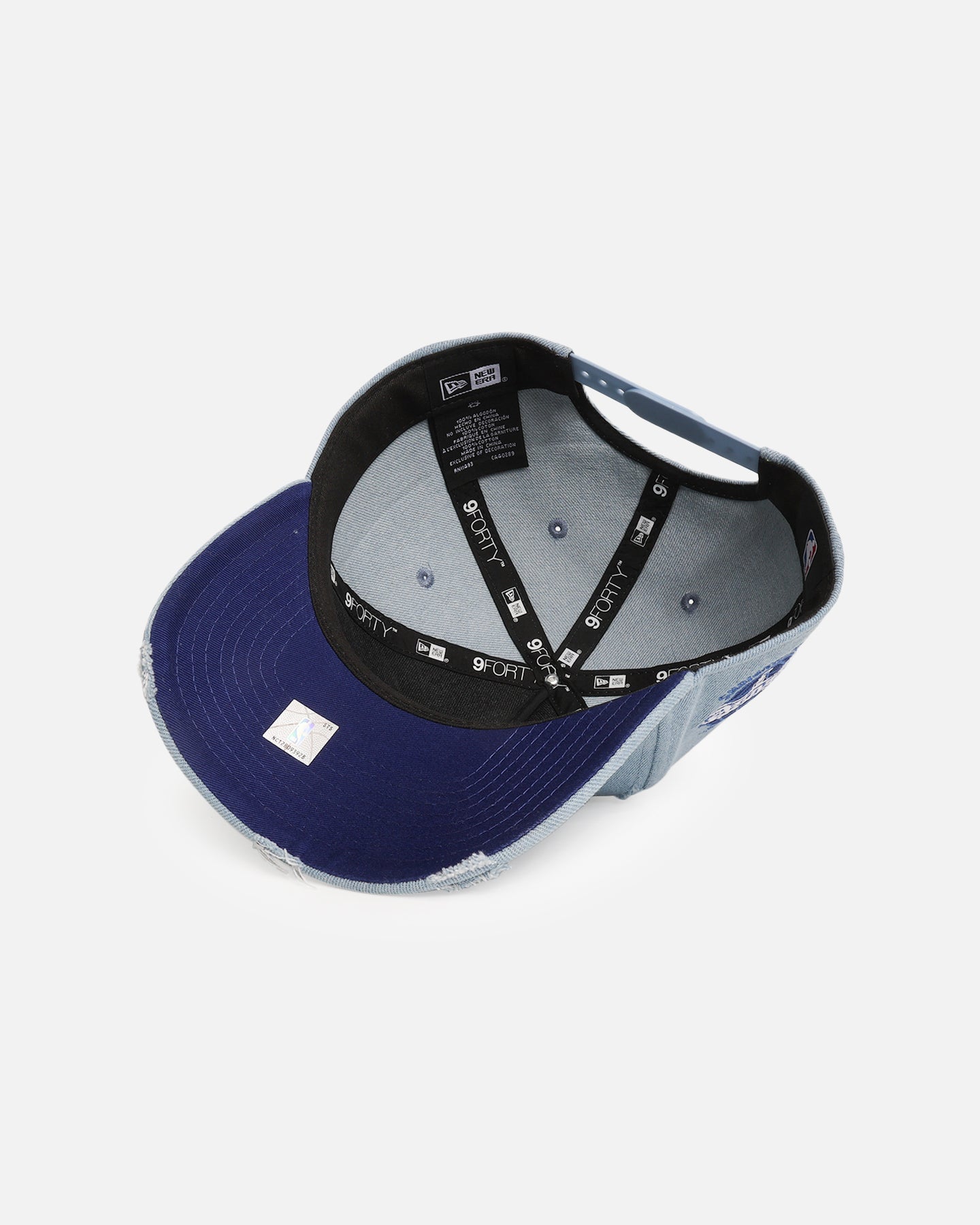 New Era Los Angeles Lakers 'Distressed Denim' 9FORTY A-Frame Snapback Light Wash Denim、mySite、zt4zffjzw