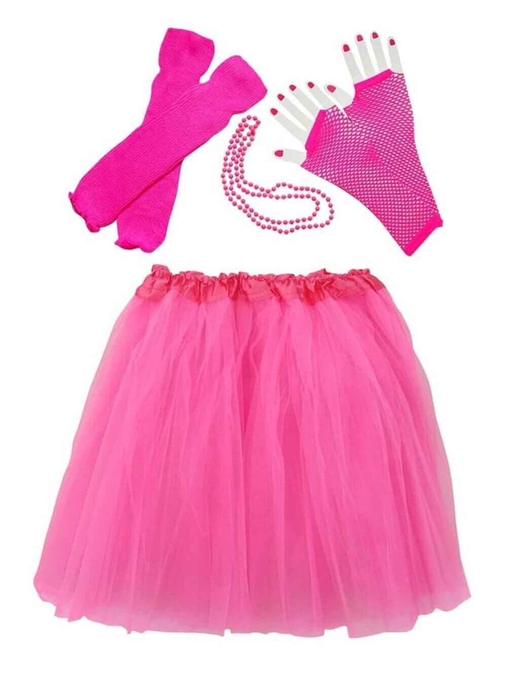 80s Tutu Costume Outfit for Toddlers & Little Girls - 4 Piece Dress Up Set、mySite、camillekostekn