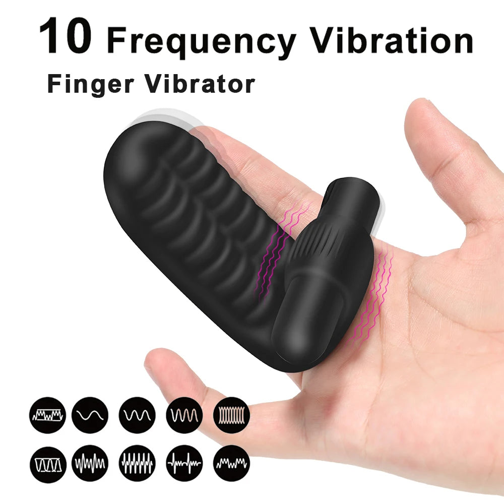 Come Closer 2 In One Finger Sleeve Vibrator | G-Spot | Clit Stimulation | 10 modes、mySite、bottomscart