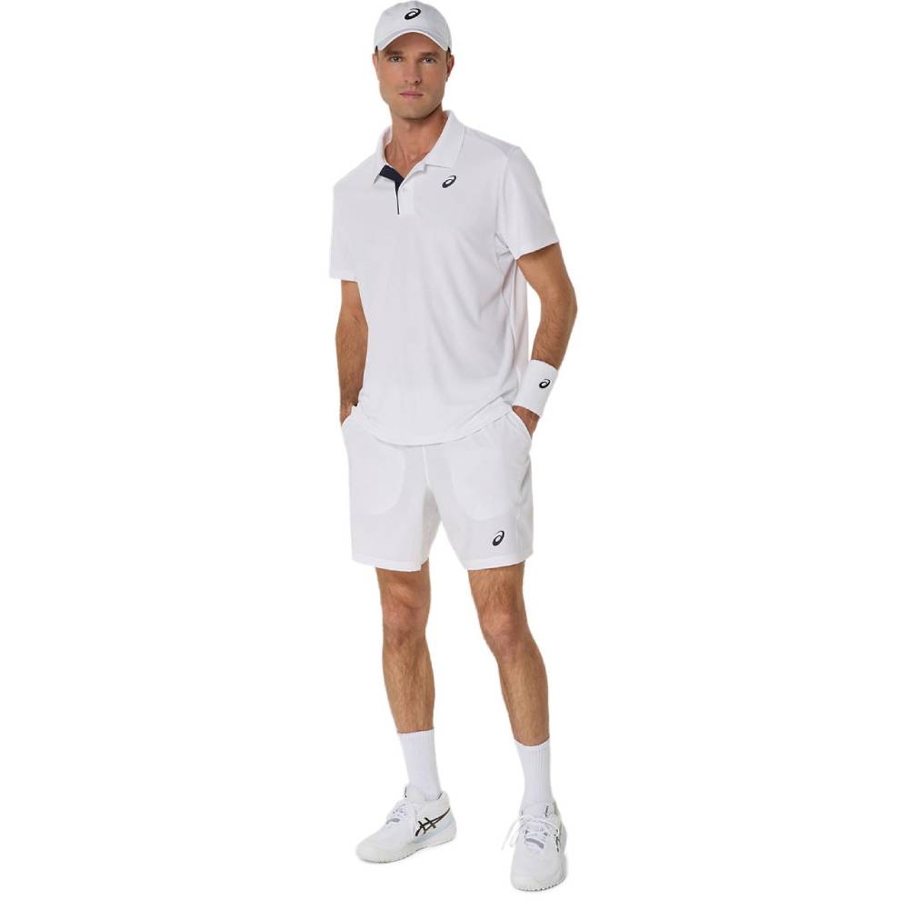 Asics Men's Court 7-Inch Shorts (Brilliant White)
