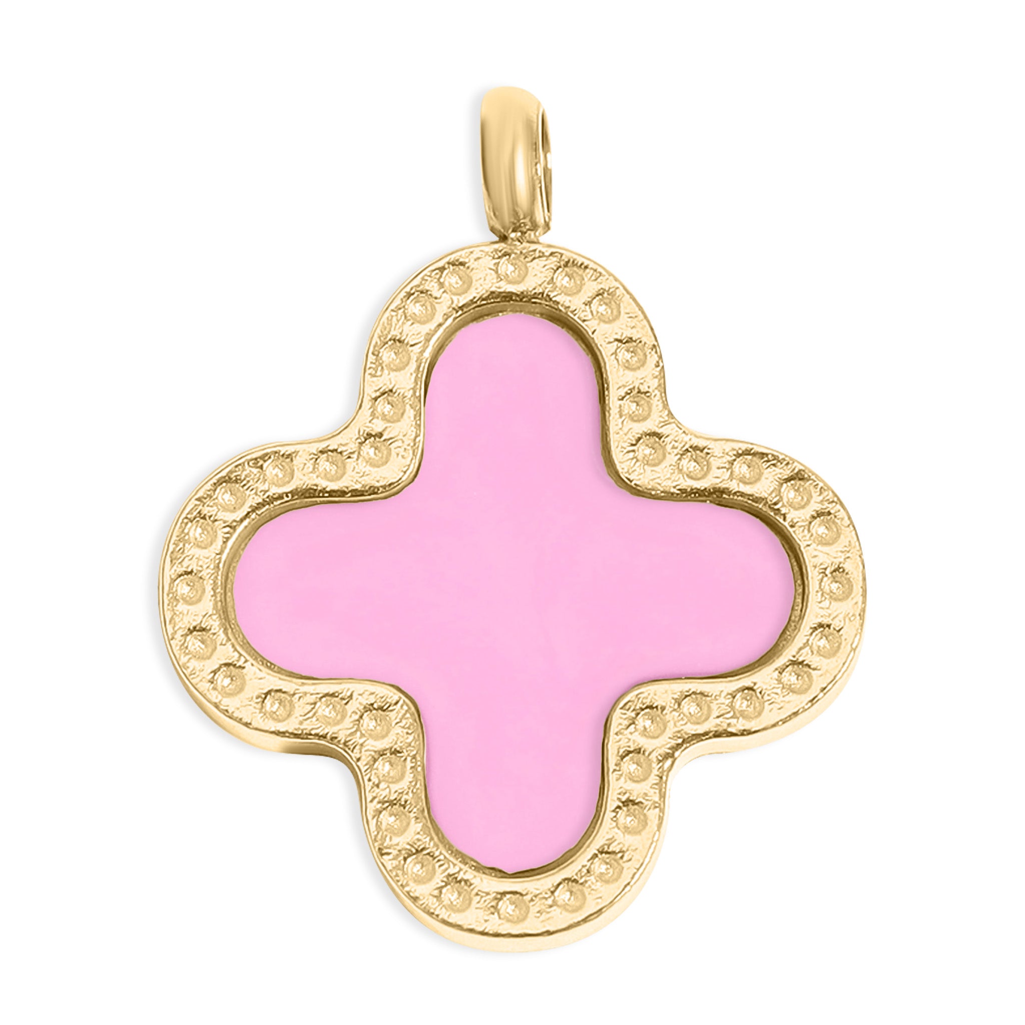 18K Gold PVD Stainless Steel Lucky Clover Charm / PDL0214、mySite、dreamappss