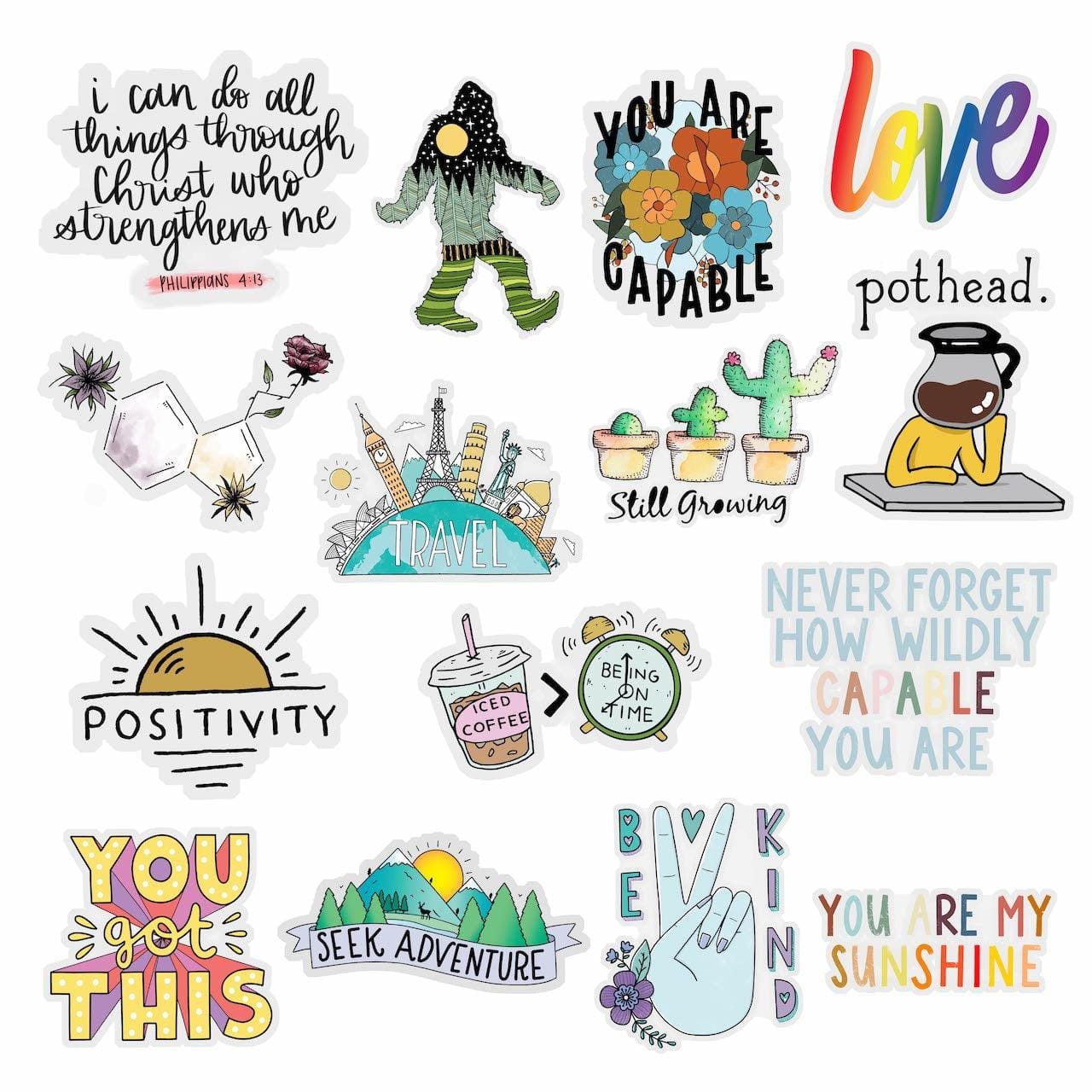  Best Seller Clear Stickers 15 Pack、mySite、elrpsem3k